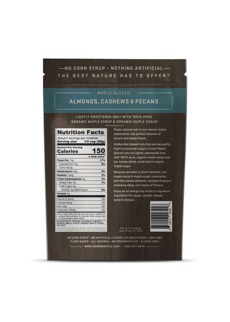 Crown Maple® Almonds, Cashews, Pecans