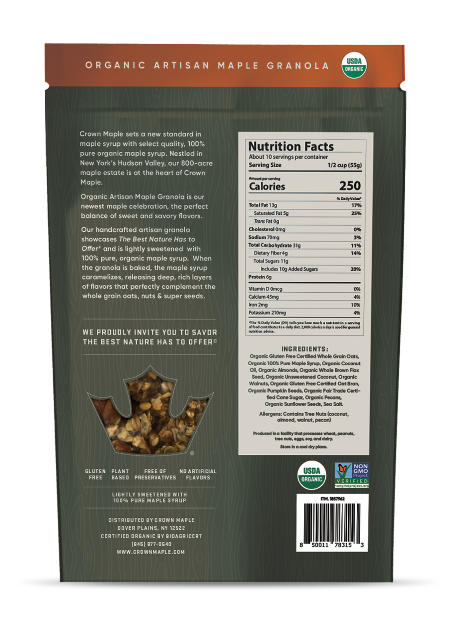 Crown Maple® Organic Artisan Maple Granola