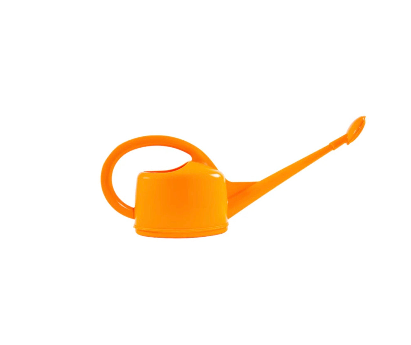 Orange watering can on a white background