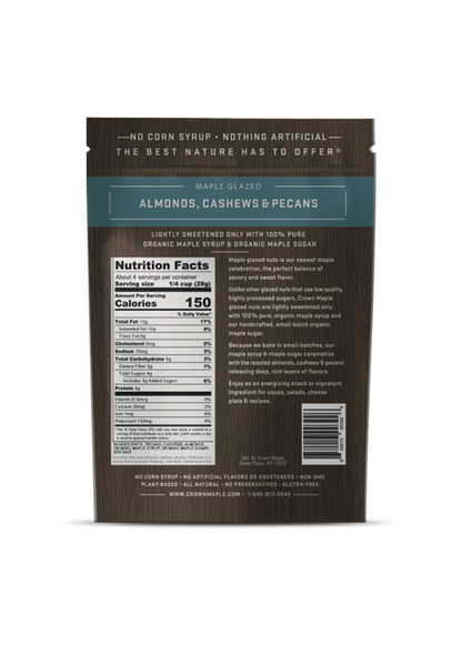 Crown Maple® Almonds, Cashews, Pecans