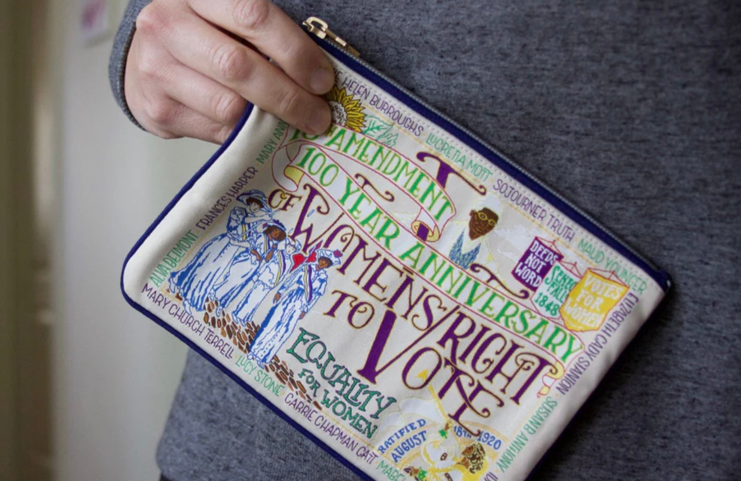 🗳️ 19th Amendment Centennial Zip Pouch – Limited Edition