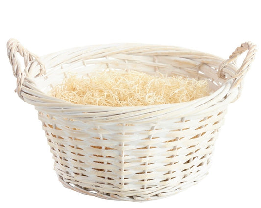 Gift Basket: Round Woven Basket (with Side Handles)
