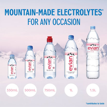 Evian Natural Spring Water 1L – Premium Alpine Hydration for Wellness Baskets