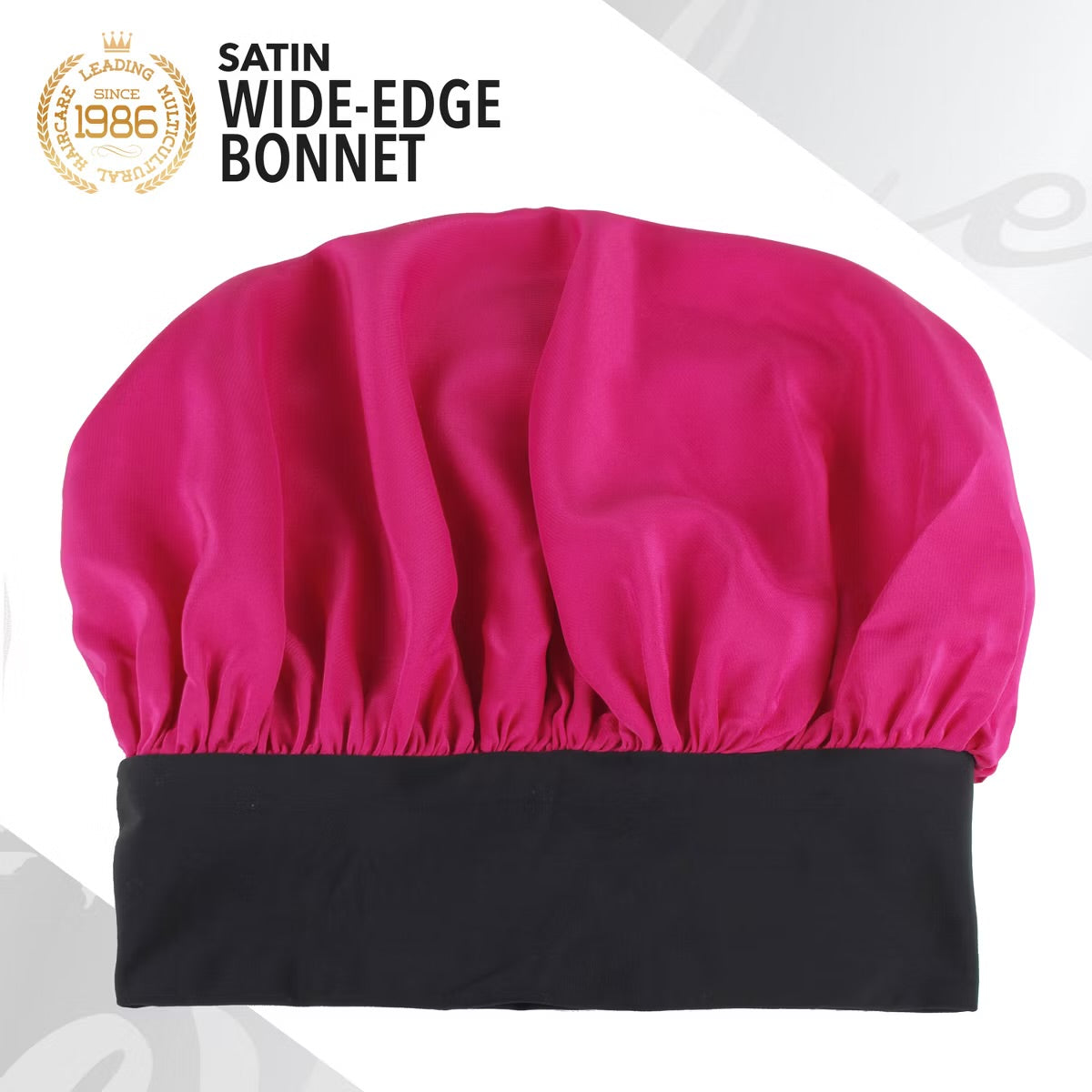 Fuchsia Satin Wide-Edge Bonnet