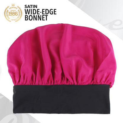 Fuchsia Satin Wide-Edge Bonnet