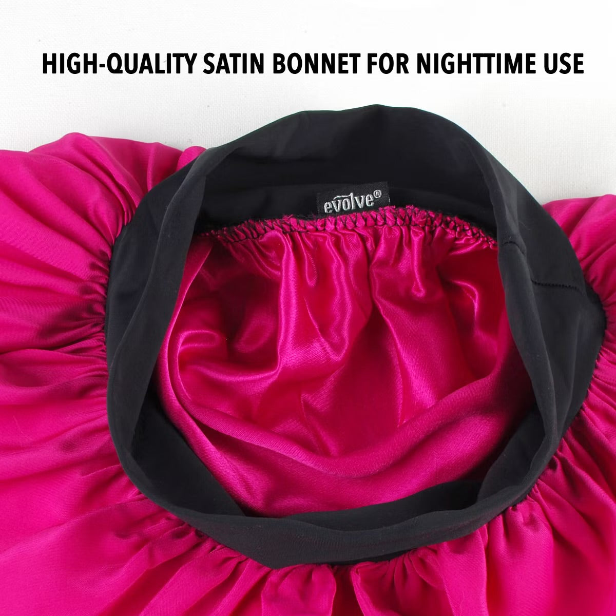 Fuchsia Satin Wide-Edge Bonnet