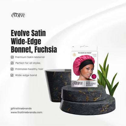 Fuchsia Satin Wide-Edge Bonnet
