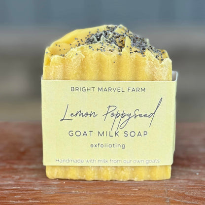 Lemon 🍋 Poppyseed Goat Milk Soap by Bright Marvel Farm