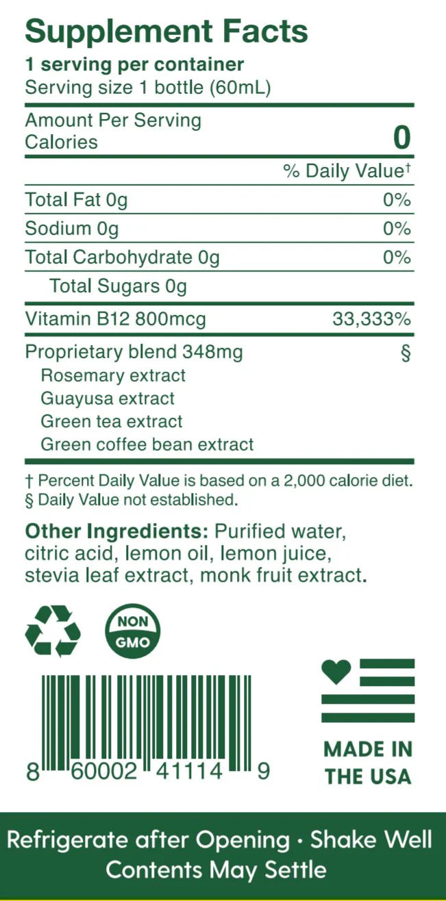 ⚡ Pure Memory Botanical Energy Shot – 2 oz