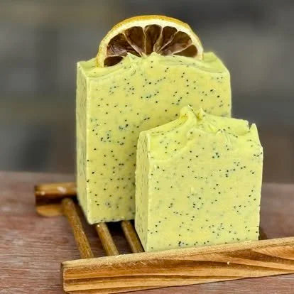 Lemon 🍋 Poppyseed Goat Milk Soap by Bright Marvel Farm