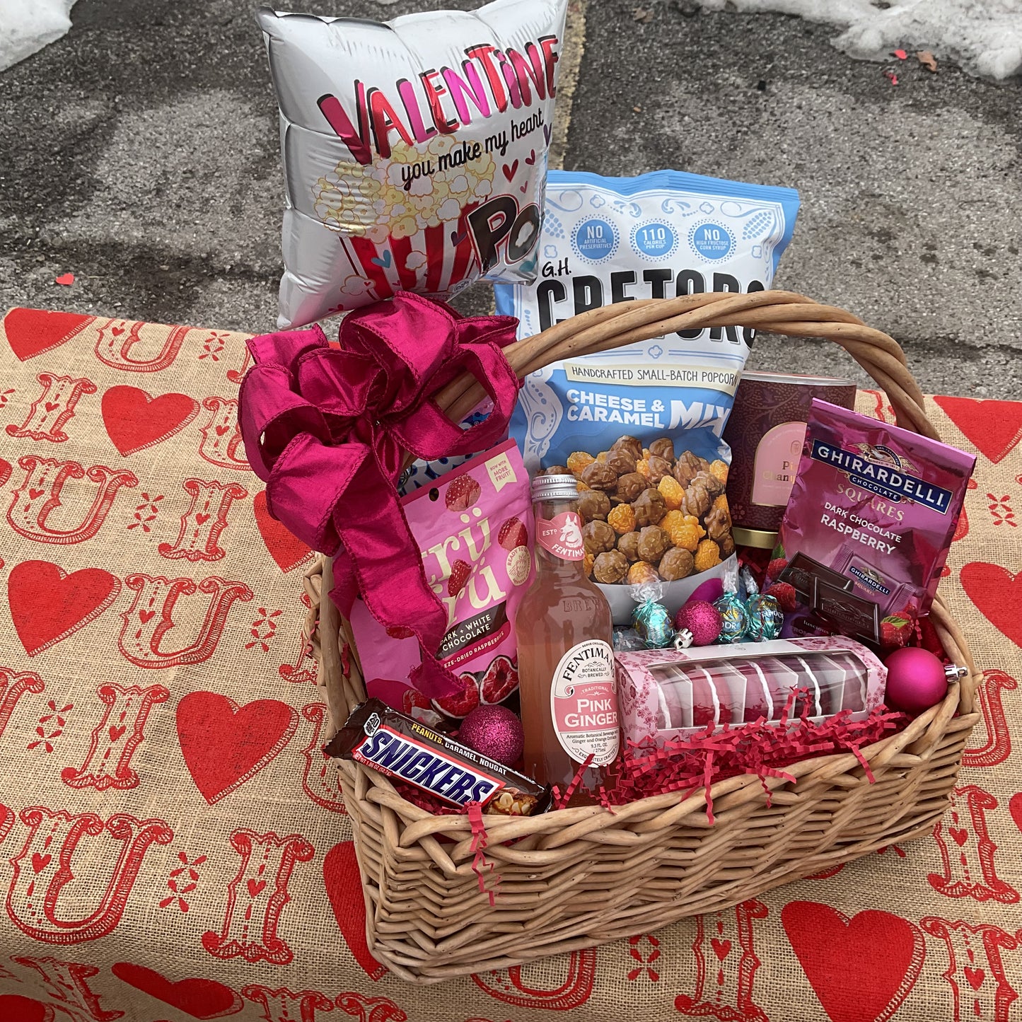 Valentine Brooklyn… “🍿 You make my heart POP!! ❤️” Basket