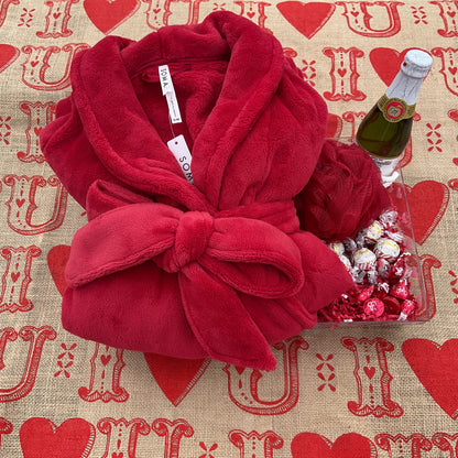 Para mi novia… 🕯️🧴🍾 (& bath robe)