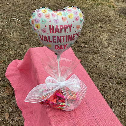Kids Valentine Candy Gift Bag with Balloon – Cute Classroom Treat, Party Favor or Sweet Surprise Under $15