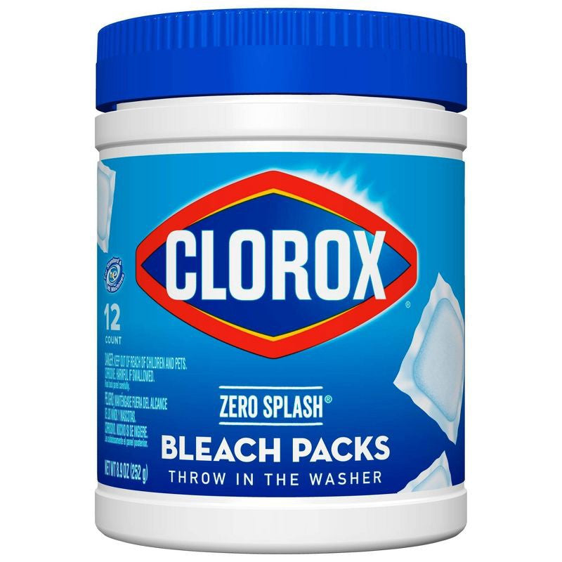 Clorox Zero Splash Bleach Packs 12ct | Easy Cleaning & Garden Sanitation