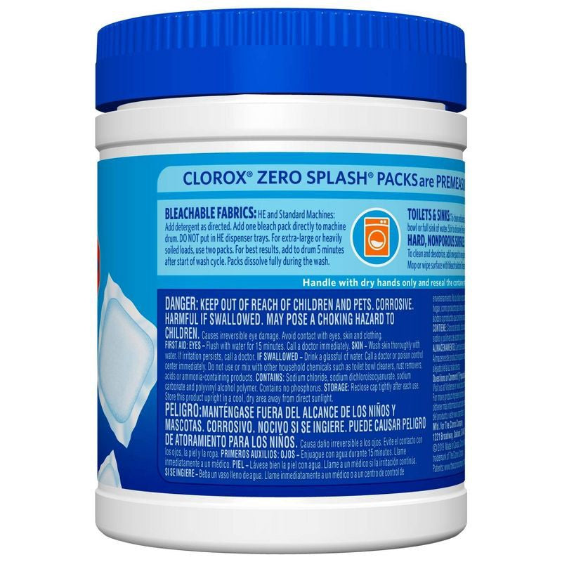 Clorox Zero Splash Bleach Packs 12ct | Easy Cleaning & Garden Sanitation
