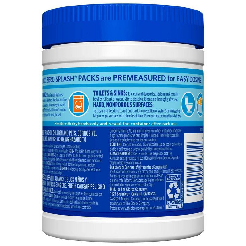 Clorox Zero Splash Bleach Packs 12ct | Easy Cleaning & Garden Sanitation