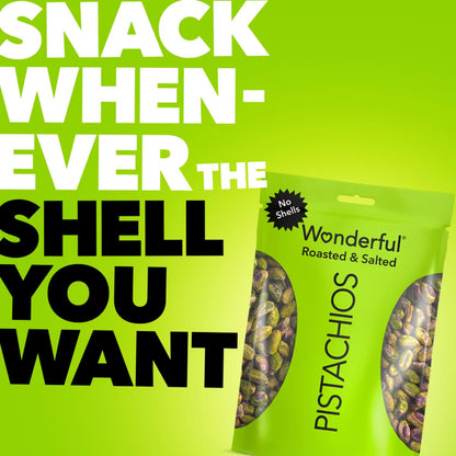 Wonderful® Roasted & Salted Pistachios – No Shells | Healthy Snack