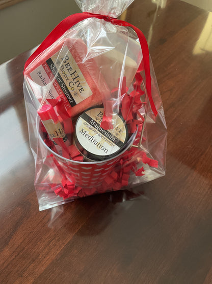 Team USA Athlete Recovery Gift Pail – Aluminum-Free Deodorant, Magnesium Body Butter & Shower Steamers | Veteran-Owned Indiana Brand